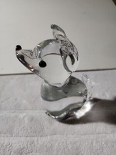 Adorable Sitting Puppy Dog Crystal Figurine Paperweight Beautiful Condition 