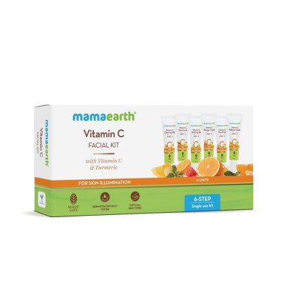 Mamaearth Vitamin C Facial Kit with Vit C & Turmeric for Skin Illumination 60gm-