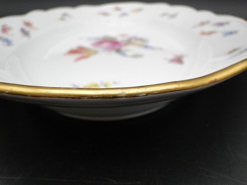 Meissen Platte Porzellan Blumen Bouquet Insekten Neuer Ausschnitt um 1900 1.Wahl - Picture 8 of 11