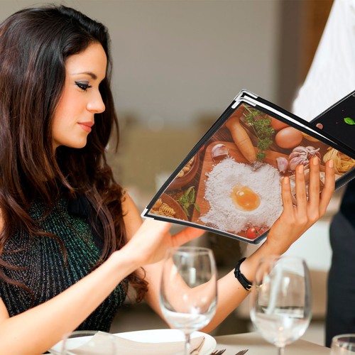 2Pcs Menu Covers Clear Restaurant Menu Holder 8 View Fits A4 Size Paper DEE - Picture 8 of 11