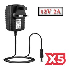 5 x 2A AC/DC UK Power Supply Adapter Safety Charger For LED Strip CCTV Camera