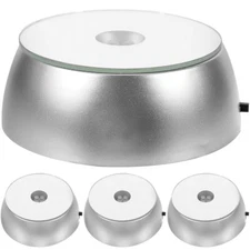 4Pcs Led Light Base for Art Battery Operated Display Stand Pedestals