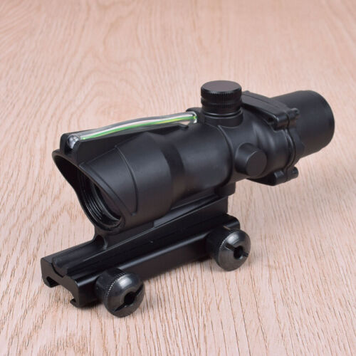 Mira óptica fibra real 1x32/4X32 mira para rifle retícula táctica punto verde rojo - Imagen 1 de 12