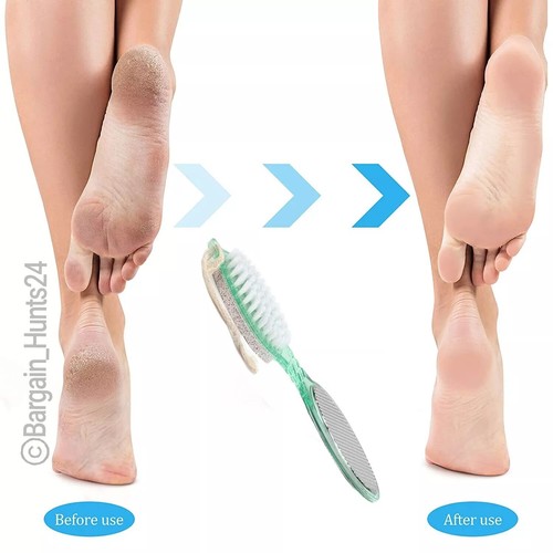 4 In 1 Foot Care Stone Callus Brush Pumice Scrubber Pedicure Exfoliate Remover - Picture 11 of 11