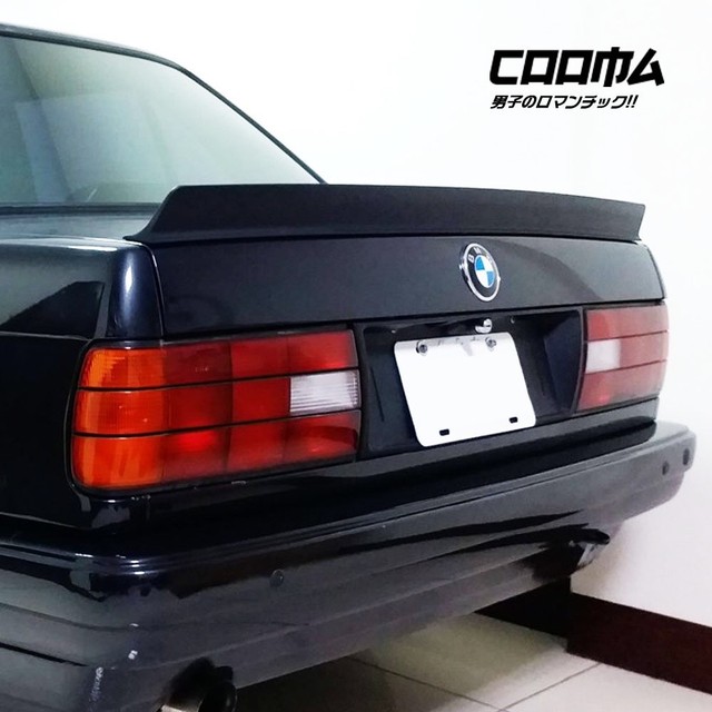 Unpainted LRS L Style For BMW E30 3Series 4D Rear Trunk Lip Spoiler