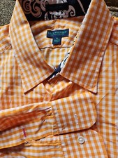 Lilly Pulitzer Vintage Long Sleeve Orange Gingham Sz. XL