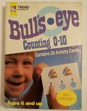 Trend Bulls Eye Counting 1-10 activity cards self-checking home school education