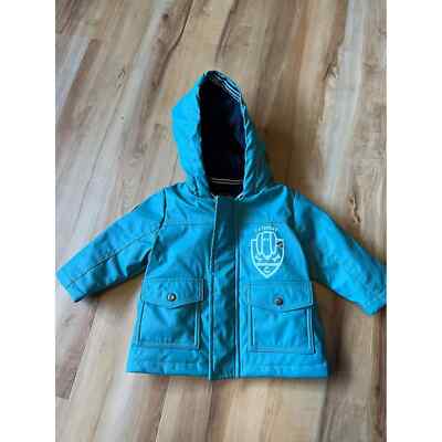 Catimini Baby Boys Coat   Made in France    Sz 6m   Teal Blue   Zip up