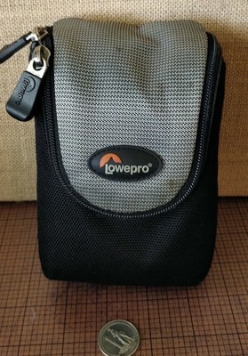 black mini camera bag