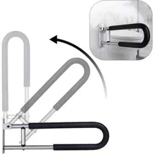 23.6" Foldable Handrail Grab Bars Wall Mounted Toilet Safety Support 300lbs Bath