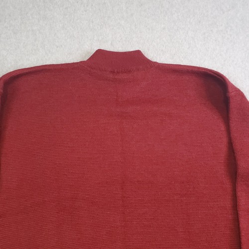 Vintage Lasa Men's Sweater Eagle Crest Red Knit Large MADE IN Italy Wool Blend - Picture 12 of 13