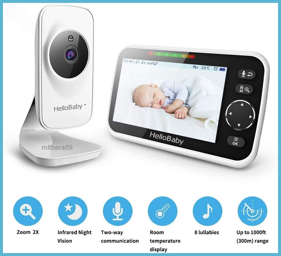 HelloBaby HB50 Digital VIDEO SOUND Hello Baby Monitor 5