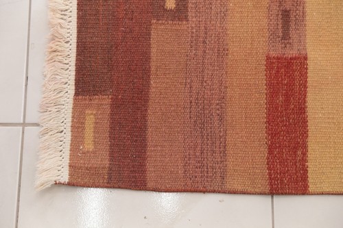 Hanging rug,Organic wool rug,Fringed rug,Turkish area rug,3.4 x 5.6 ft,RK 12637 - Picture 8 of 13