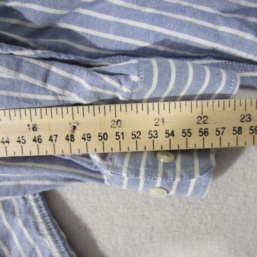 Five Four Shirt Mens Medium Blue White Button Up Long Sleeve Pocket Casual 1603 - Picture 8 of 12