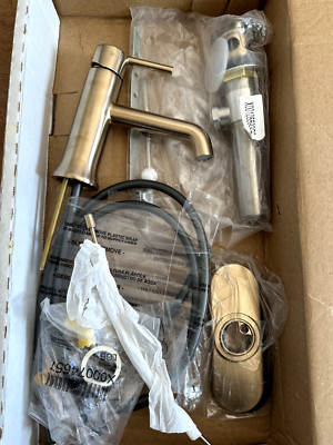 Delta 559LF-CZMPU Trinsic Bathroom Faucet & Drain, Champagne Bronze
