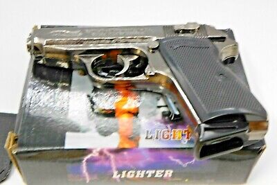 Gun Metal Black EXTRA Large Walther PPK Gun Shape Jet Torch Gun Metal Black EXTRA Large Walther PPK Gun Shape Jet Torch