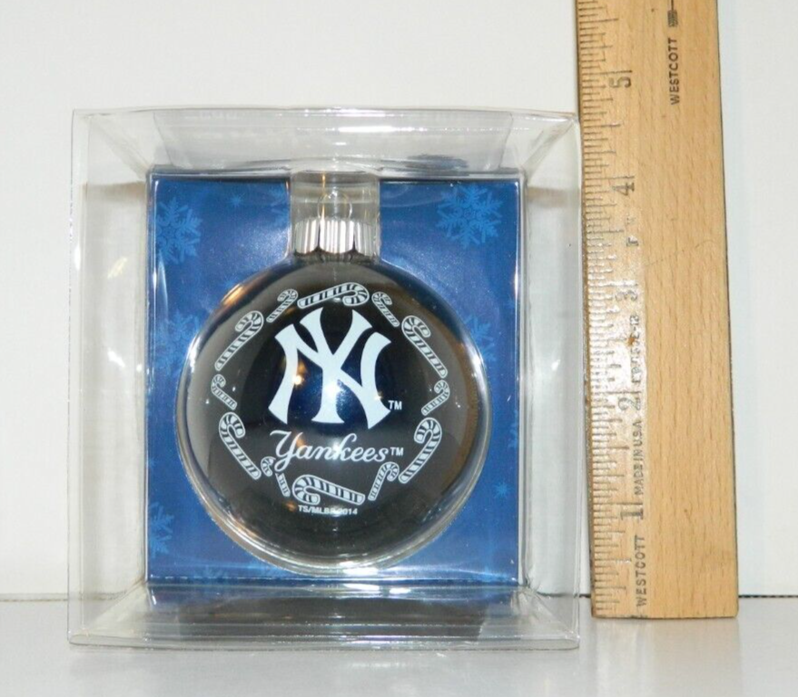 New York Yankees CHRISTMAS Tree Holiday Ornament MLB Round team logo free ship eBay
