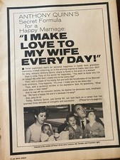 Anthony Quinn, Two Page Vintage Clipping