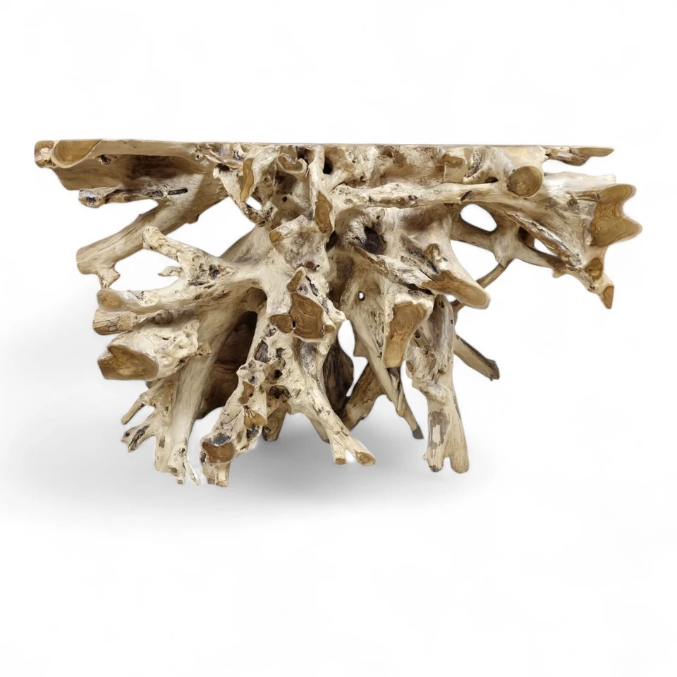 Wurzelholz Sideboard Teak Anrichte Konsolentisch Massiv Holz Kommode Wurzeltisch - Bild 3 von 4
