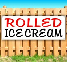 ROLLED ICE CREAM Advertising Vinyl Banner Flag Sign Many Sizes FOOD TREATS