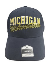 Michigan Wolverines Fan Favorite Blue Strapback Hat Cap - New
