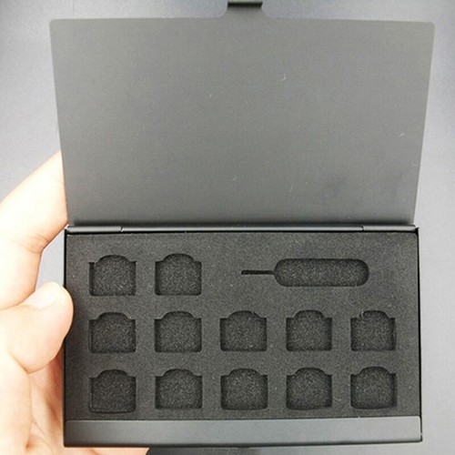 12-Slots-NANO+1Portable Card Memory Card Storage Box Case Protector Holder Wa - 第 6/6 張圖片