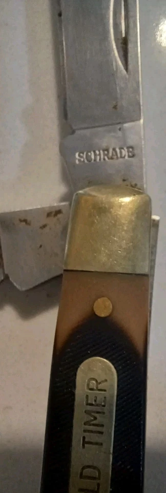 Navaja de bolsillo vintage Schrade Old Timer 34OT Middleman Stockman 3 hojas - EE. UU. Foto 3 de 4