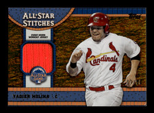 2013 Topps Update Series Yadier Molina #ASR-YM All-Star Stitches Relic Gold /50