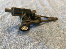 Vintage Tootsietoy 3 1/4" U.S. Army O.D. Green Howitzer, Antique - Used