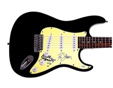 The Clash Signed X2 Autographed Guitar Mick Jones ACOA JSA