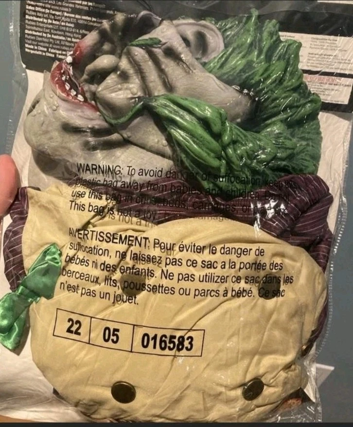 Disfraz JOKER Batman Arkham Asilo Rubíes Adulto Hombre’s XL Halloween DC NUEVO Foto 2 de 3