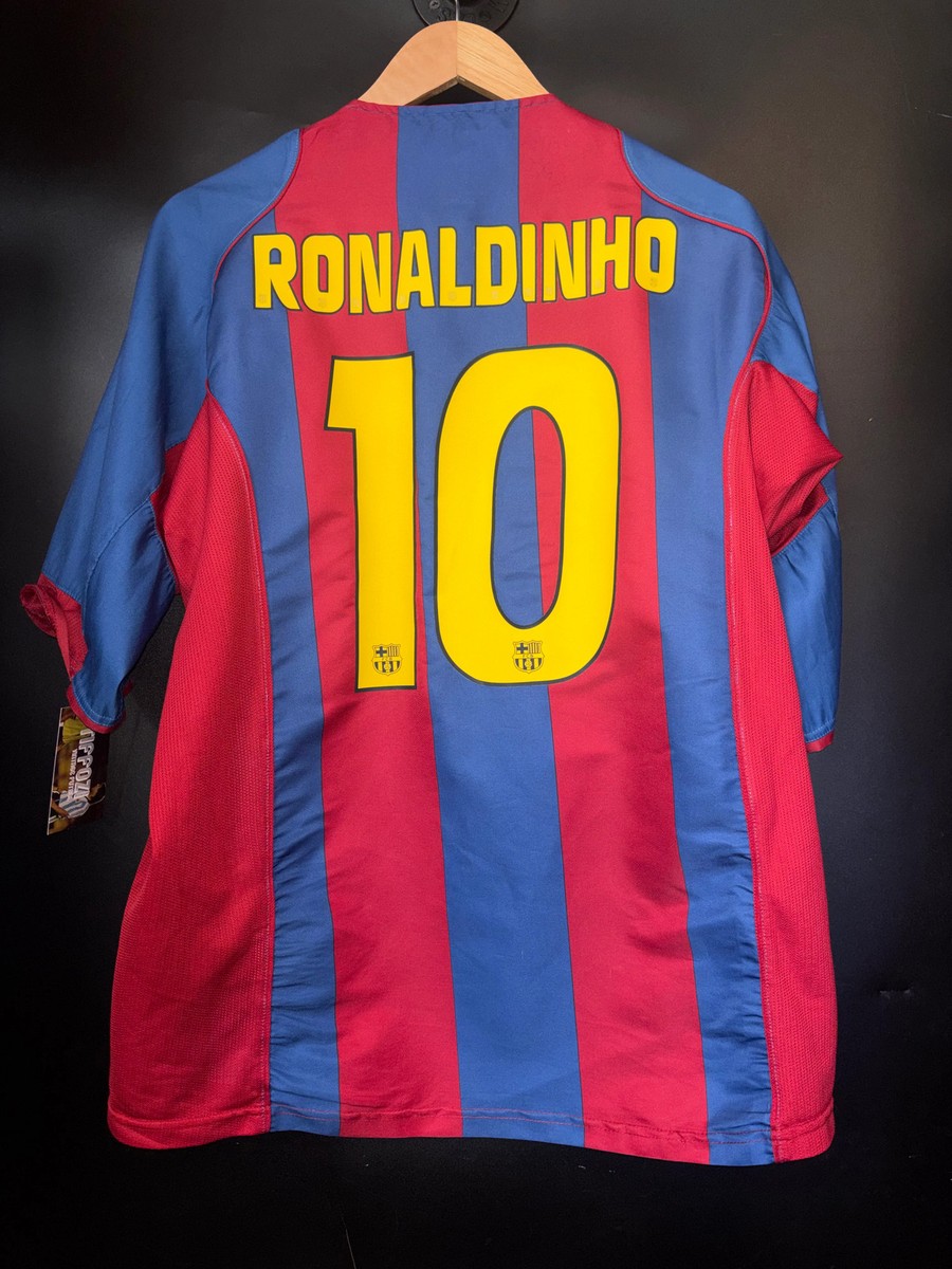 BARCELONA RONALDINHO 2004-2005 ORIGINAL JERSEY Size L | eBay