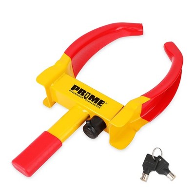 PR1ME Heavy Duty Wheel Lock Clamp with 2 Keys, Universal Anti Theft Trailer W...