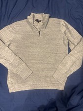 Mens Michael Kors Size M Gray Medium Quarter Zip Pullover Sweater