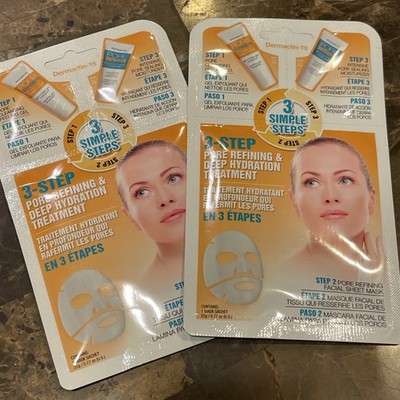 2 Pack Dermactin-TS 3-step Pore Refining Deep Hydration Treatment