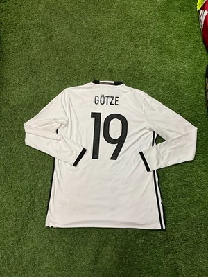 GÖTZE 19番 シャツ Mサイズ adidas Germany Men's Home L/S Jersey 16/17 Legend Gotze #19