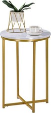 Marble Simple Round Side Table,Modern Coffee Table Small End Table for