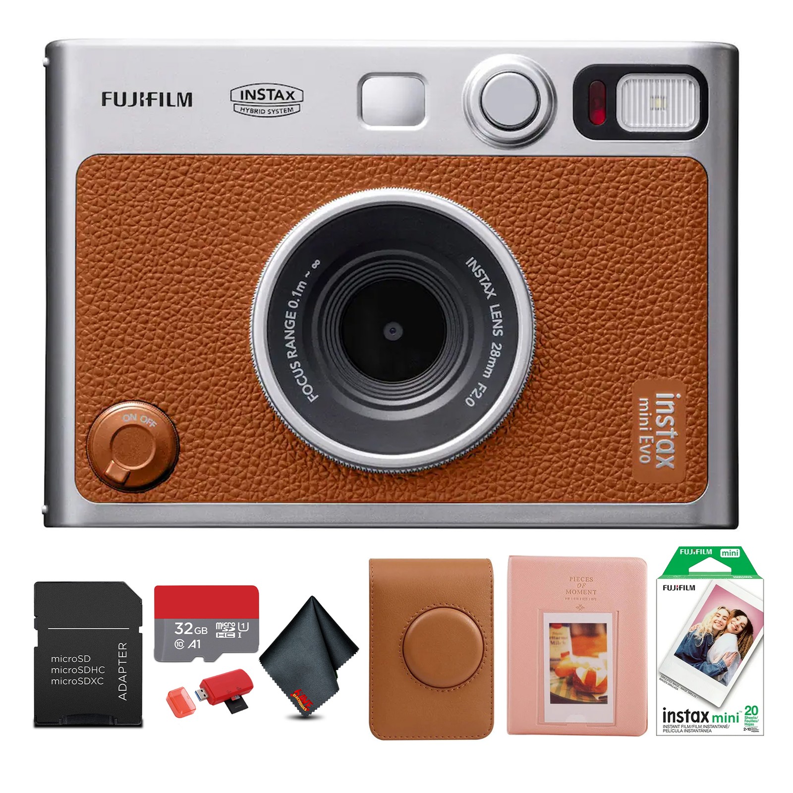 Fujifilm Instax Mini EVO Hybrid Film Camera (Brown), INSTAX MINI INSTANT FILM