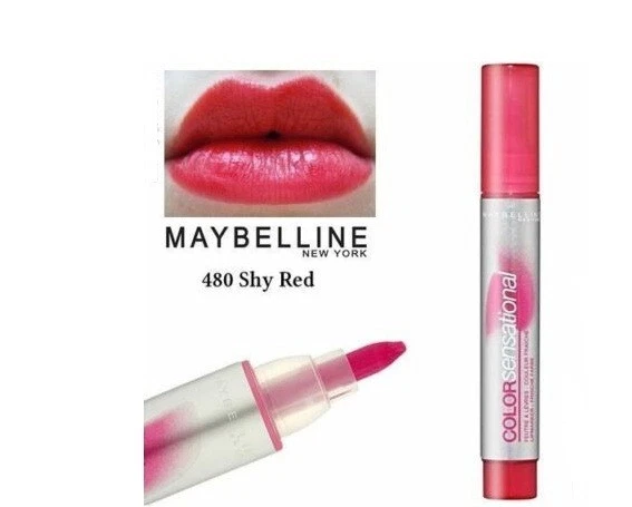 GEMEY MAYBELLINE COLOR SENSATIONAL FEUTRE LEVRES SEMI PERMANENT 480 SHY RED NEUF - Photo 1/1