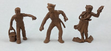 Marx Super Circus Figures Playset Brown Rubber Animals Vintage 1950s Lot of 3