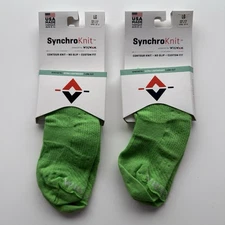 Lot 2 WIGWAM Catalyst SynchroKnit Contour No Slip Tab Sock Large M 9-12 W 10-13