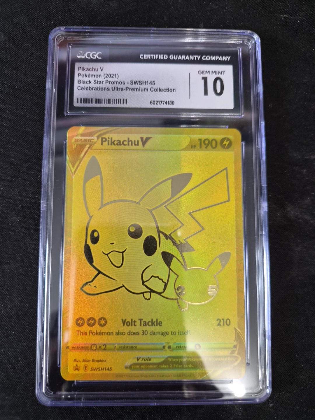 Pokémon TCG Pikachu V Celebrations Promo SWSH145 CGC 10 GEM MINT 💎