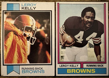 LEROY KELLY Topps LOT! 1973 #381 1974 #350 Cleveland Browns HOF!  EXMT