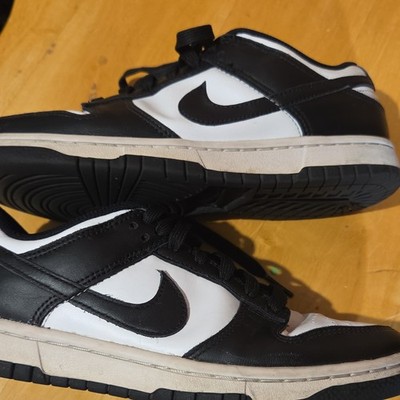 panda dunks low size 8.5 men used. Nike, black and white. bottom worn off a bit.