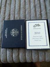 2010 -W Proof American Eagle. 1oz Silver Proor (w/Box &COA)