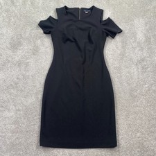 Tommy Hilfiger Cold Shoulder Bodycon Mini Cocktail Dress Women's Size 4 Black