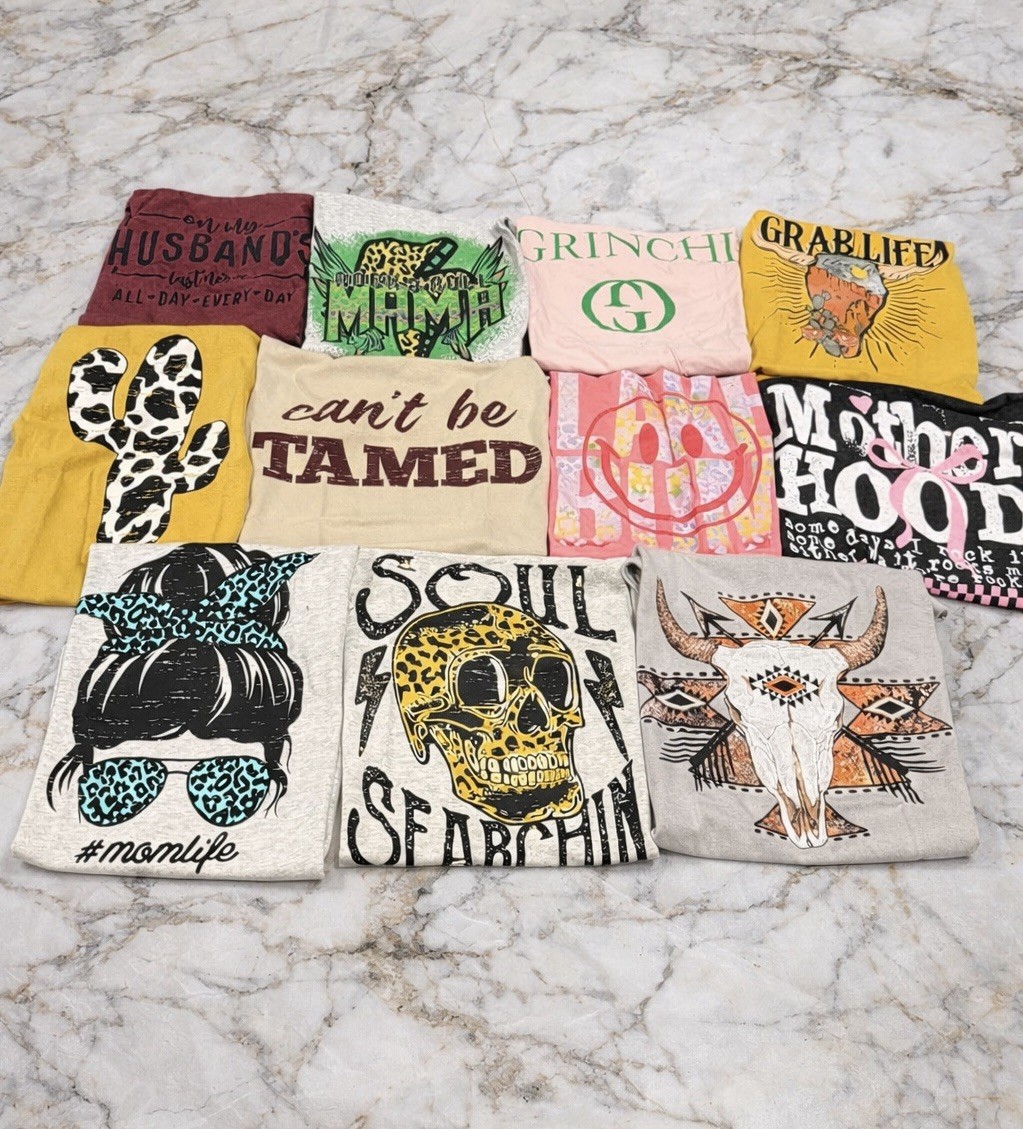 3 Women’s Graphic T-Shirt Bundle Size Small NEW NWOT Boutique Mystery Lot