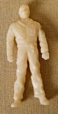 Workman Plastic Man Boy Figure Figurine Toy Worker Vintage Unmarked Coveralls