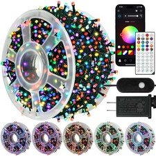 164 FT 500 LED Christmas Lights Outdoor, RGB Color Changing Lights with Remot...
