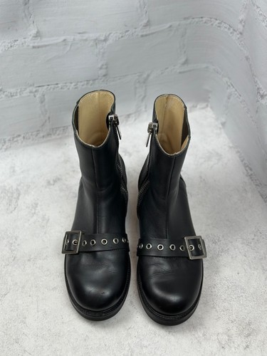 Stivali da combattimento Diesel donna pelle zip rarissimi neri made in Portugal 40 EU - Foto 2 di 16